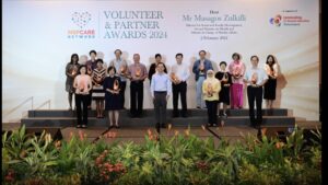 Deniece Bidhiya received the Friends of MSF Award at the Ministry of Social and Family Development's Volunteer & Partner Awards 2024 event